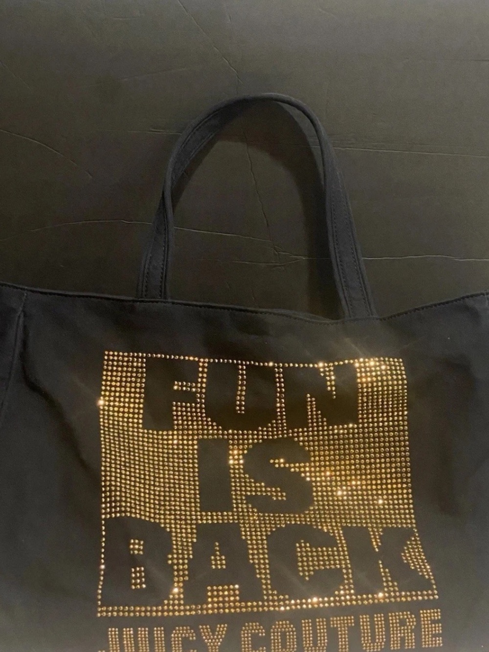Authentic Juicy Couture Rhinestone “Fun is Back” Tote
